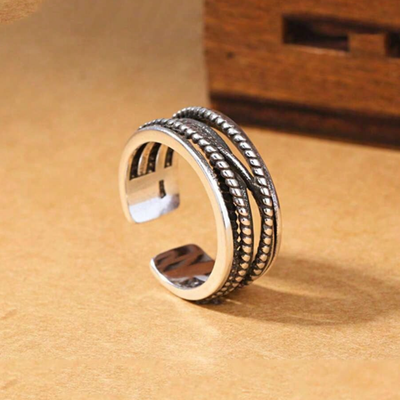 Vintage Silver Multi-Layer Ring